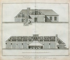 Raffinierie Salpeter-Gewinnung Chemie Salz Fass Refinery Werkstatt Chemistry