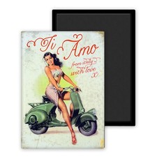 Ti amo from Italy Vintage - Kühlschrankmagnet 54x78mm personalisiert