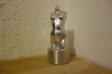 Schöne Statuette aus massivem Aluminium | Frauentorso | ca. 14cm