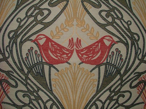 Jugendstil vogel rot blau - vogel,