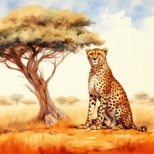 Wandbild Afrika Gepard
