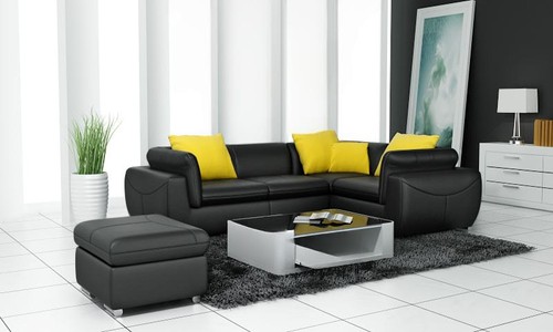 Ledersofa couch wohnlandschaft - couch,