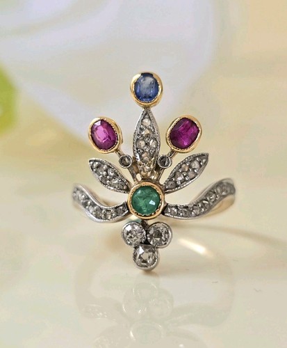 Jugendstil tiara ring - tiara,
