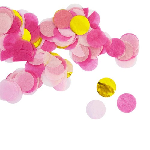 Papier konfetti pink gold rosa - papier,