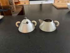 Alessi Michael Graves 9097 Zuckerdose, Löffel und 9096 Milchkännchen RAR Goldversion