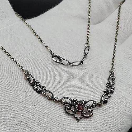 Vintage granat kette collier - kette,