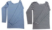 russisches  WINTER Telnjaschka Langarm Marine Matrose Hemd  gestreift