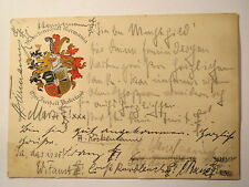 Burschenschaft Germania Hannover - 1928 / Wappen Couleurkarte / Karte Studentika