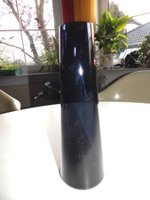Hirschberg Glas Vase Stahlblau
