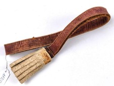 Kaiserreich, Faustriemen für berittene mit Lederquaste, Riemen rot und Quaste we