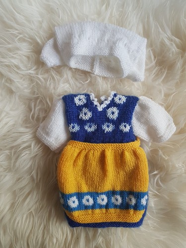 Puppenkleidung strick kleid - strick,,