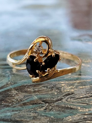 Blauer saphir ring - ring, im