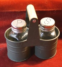 Salz und Pfefferstreuer Glas im Container mit Tragegriff