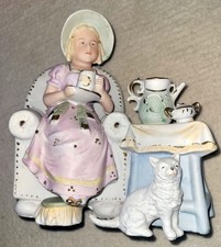 Alte große Porzellan Figur