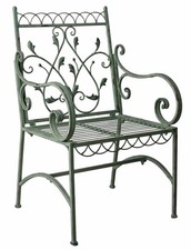 Gartenstuhl Landhausstil Garten Sessel Armlehnstuhl Eisenstuhl Antik Stuhl Retro