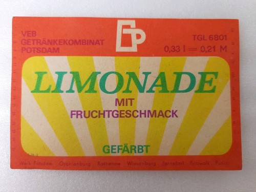 Altes ddr etikett limonade - altes,