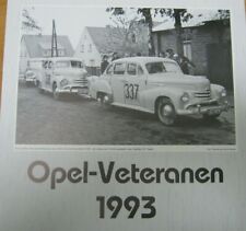 Opel Oldtimer Kalender 1993 mit 12 historischen Schwarz-Weiß-Fotos