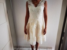 Hochzeitskleid Standesamt (gerne mit passendem Longblazer mit Stehkragen) 