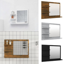 Badspiegel mit 3 Ablagen Spiegelregal Wandspiegel Badezimmerspiegel Bad Spiegel