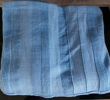 Vintage 80er Tagdecke Bettüberwurf 260 cm x 290 cm Baumwolle Blau
