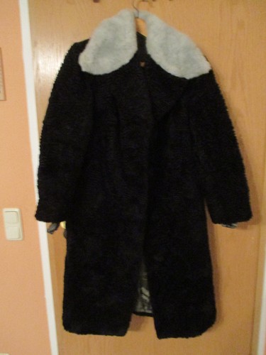 Damen kunstpelz mantel schwarz - damen,