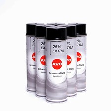 6x Schwarz Matt Glanz Klarlack