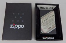 Zippo Feuerzeug "Lifetime Guarantee" 2016 mit Schachtel - NEU UNBENÜTZT (108105)