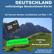 DEUTSCHLAND Karte Topo, 16 GB MicroSD-Karte für GARMIN und MAC und PC