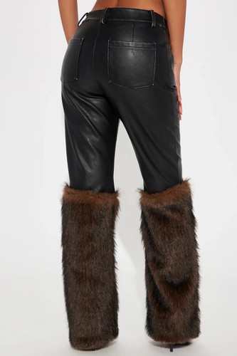 Kunstleder hosen pelz - kunstleder,