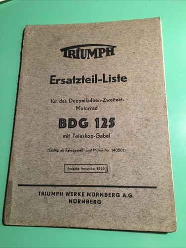Triumph ersatzteil liste - ersatzteil-liste, bdg