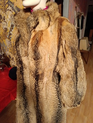 Pelz mantel fuchs rot - pelz,