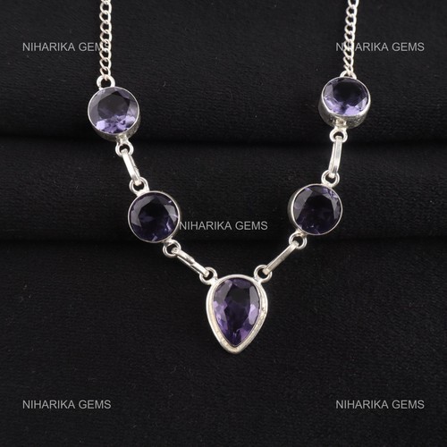 Pear iolite edelstein - edelstein, 925