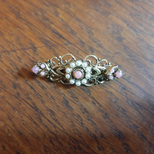 Brosche vintage goldfarben mit - brosche,