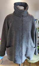 Backstage! Graue, warme Jacke! Lagenlook! Hoher Kragen! 100% Wolle! Gr. L! Top!