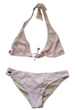 Lacoste Bikini Badeanzug 2-teilig Neckholder Ausschnitt Größe M rosa Blumenmuster Neu mit Etui