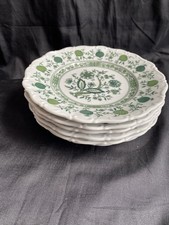 6 x Seltmann Weiden FRIEDERIKE Zwiebelmuster Kuchenteller grün Barock