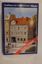 RARITÄT POLA H0 165 STADTHAUS MIT AUTO-HINTERHOFWERKSTATT UNGEBAUT IN OVP !!