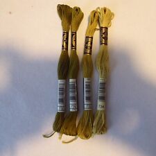 Sticktwist DMC Stickgarn 4x grün 730, 732, 733, 734