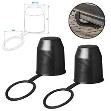 2x Abdeckkappe Schutzkappe Anhängerkupplung mit Ring Kupplung Kappe AHK Set