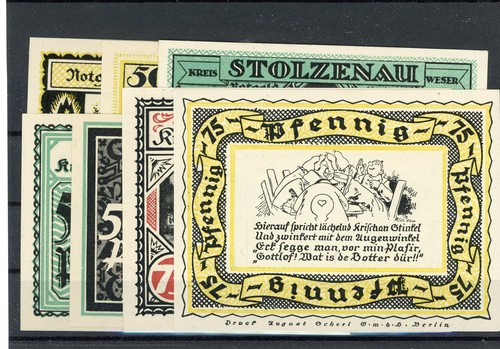 Stolzenau scheine notgeld - scheine,