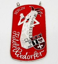 Plakette Berlin Fidele Rixdorfer Emblem Vintage Sammler Antik #13578