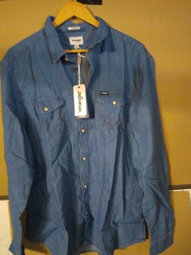 Wrangler jeanshemd mid - jeanshemd, indigo