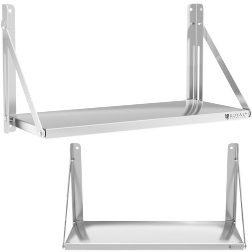 Klappbares edelstahl wandregal - klappbares, edelstahl-wandregal