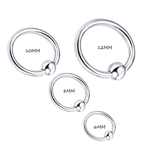 6mm 10mm bcr piercing ring - 6mm-10mm,