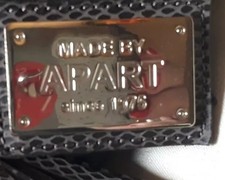 APART Hochwertige Handtasche Grau LEDER Stabile Ausführung TOP QUALITÄT!Gebr.gut