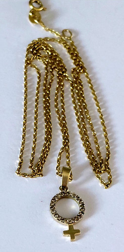 Kette mit anhänger - kette, gelbgold