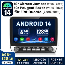 Für Fiat Ducato 2006-2023 DAB+ 8Core 6+128G Android 14 CarPlay Autoradio Navi 4G