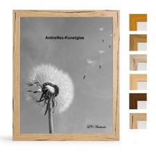 Bilderrahmen Alin mit Antireflex Kunstglas | MDF Holz Wechsel Rahmen für Bilder