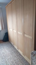 Kleiderschrank, 5türig ERLE (Vollholz)/ 250x226x60 cm /  1.700,- E