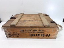 Alte Munitionskiste Holzkiste Box Truhe Koffer Militaria Schatzkiste #9311